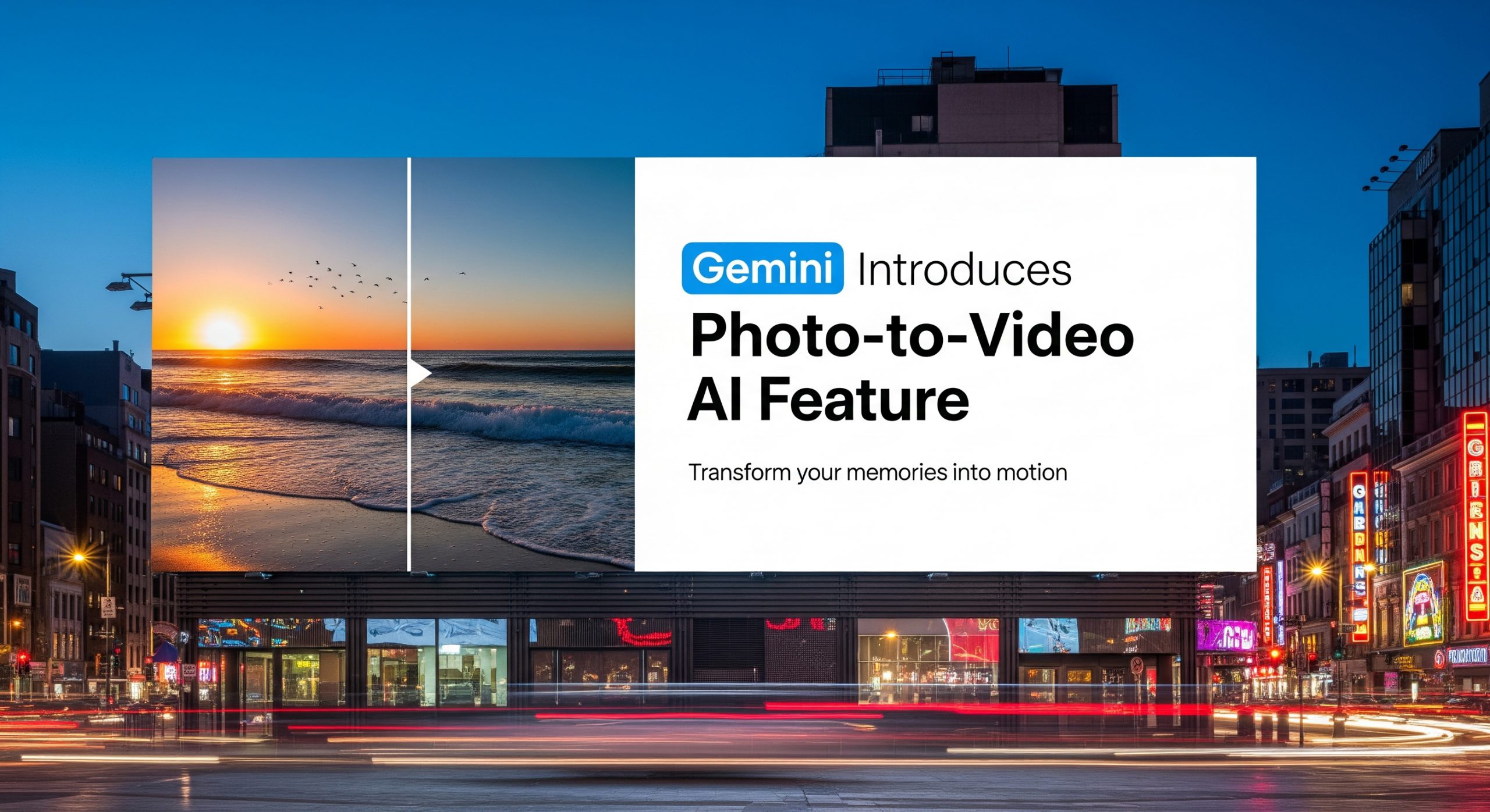 Gemini Introduces Photo-to-Video AI Feature